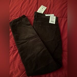 Gloria Vanderbilt Amanda Slim Corduroy Jeans Coffee Roast women 10 Short $48 NWT
